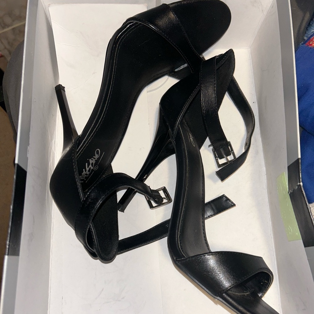 Black heels worn once